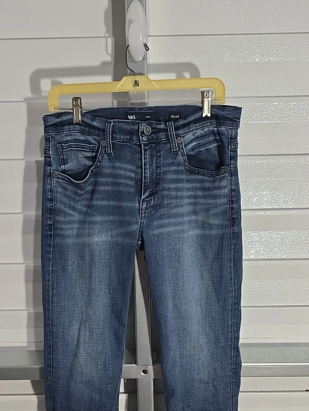 BKE Men's Straight Jeans in Dark Blue Wash Size‎ 33 X 34